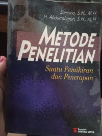 Image of Metode Penelitian Suatu Pemikiran Dan Penerapan